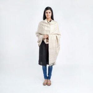 Orange Tasar Silk Shawl