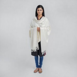 Merino Wool Shawl White