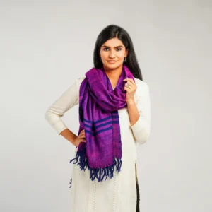 Purple Merino Wool Shawl