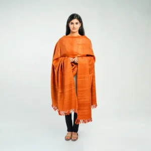 Merino Wool Shawl Dusty Orange