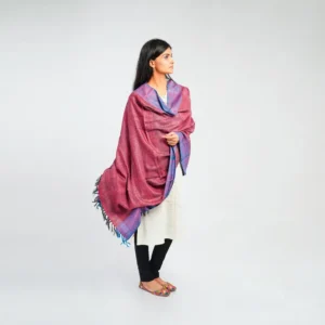 Raspberry Merino Wool Shawl