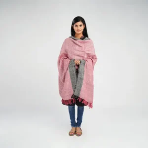 Pale Pink Merino Wool Shawl