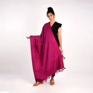 Burnt Pink Merino Wool Shawl