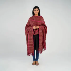 Rust Tasar Silk Shawl