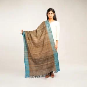 White Blue Tasar Silk