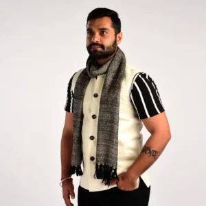 Merino wool Tasar Silk Muffler