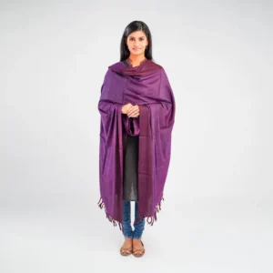 Grape Merino Wool Shawl