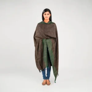 Grey Merino Wool Shawl